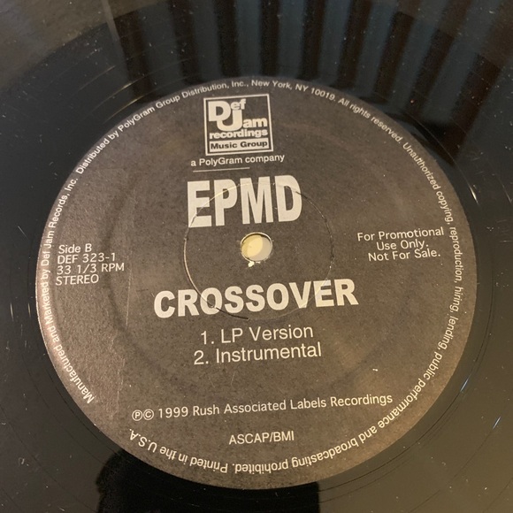 EPMD ‎– Crossover 12" Vinyl Hip Hop Gangsta Rap 1992 Rush - Picture 3 of 6